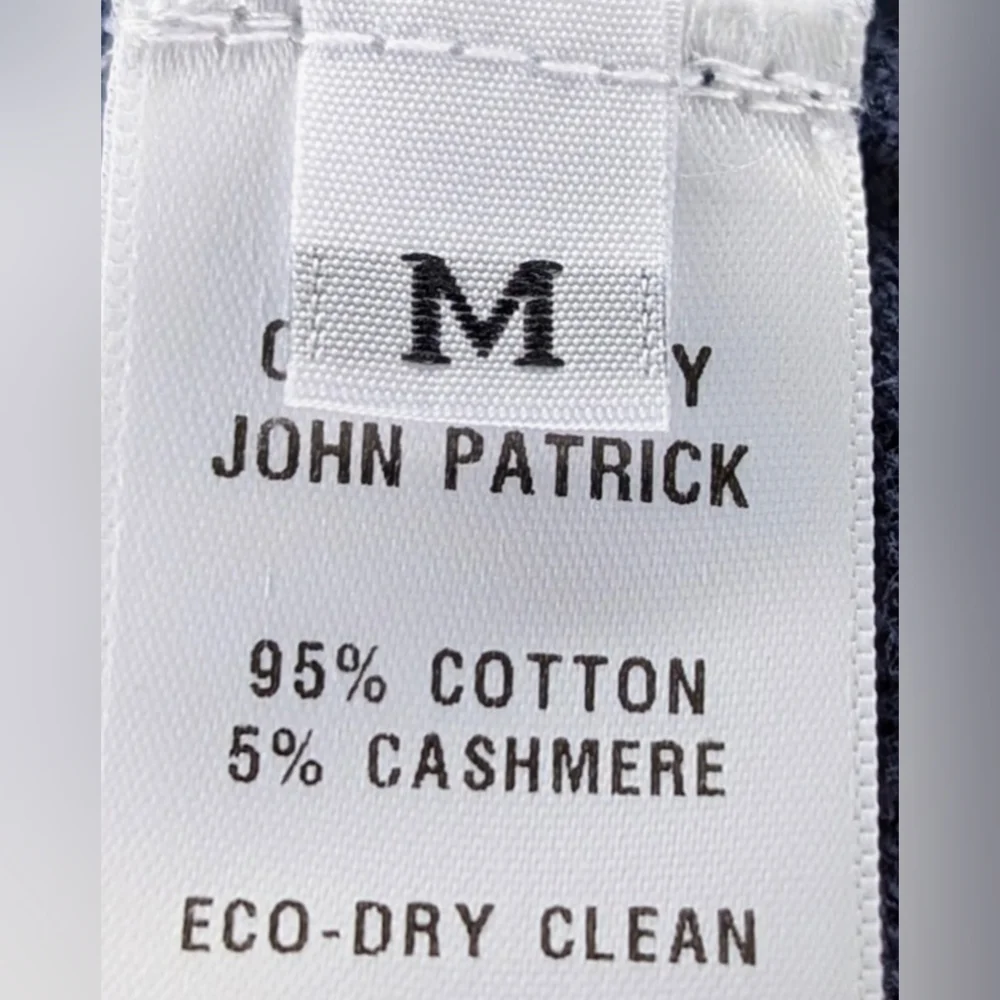 ORGANIC BY JOHN PATRICK crop cardigan in navy - Picture 4 of 7